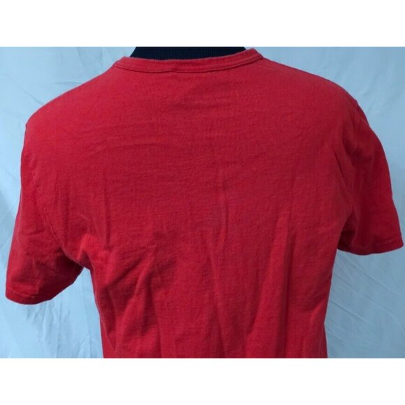 Champion Mens Large Red Short Sleeve Crew Neck Spell Out Embroidered T-Shirt - Picture 9 of 12